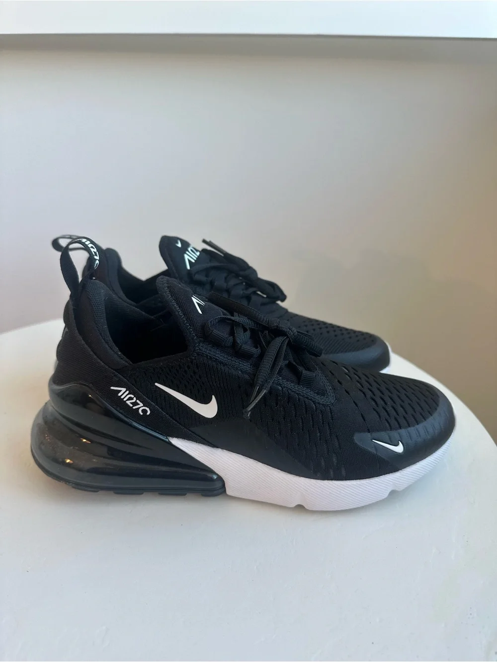 Nike Black and White Air Max 270 Style Sneakers